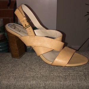 Tan Franco Sarto high heel sandals